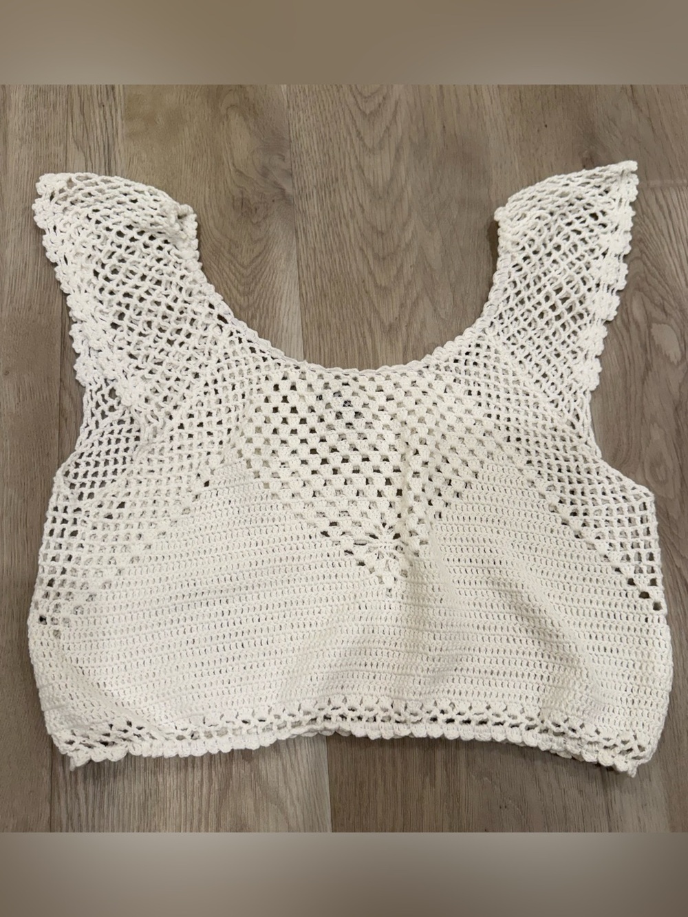 Forever 21 White Knit Cropped Tank Top